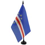 AZ FLAG Tafelvlag Kaapverdië 21x14 cm Polyester 100D Plastic Voet