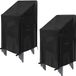 Housse de chaise de jardin, imperméable - 2 pièces - 75 x 75 x 120 cm - Noir