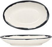 Bonna Serveerschaal - Lavis Black - Porselein - 15x8.5 cm (140cc) - set van 2
