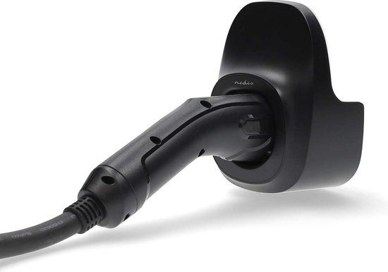 Nedis Laadkabelhouder voor Elektrische Auto's – Muurbeugel – EV-laadkabels – Duurzaam ABS – Universele Kabelhouder