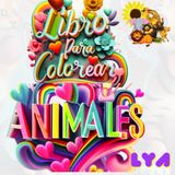 Libro de animales para colorear para niños de 2 años a 12 años 8,5" * 8,5"