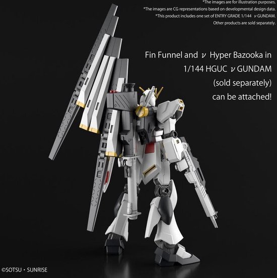 Bandai gundam: entry grade 1:144 model kit - gundam universal century