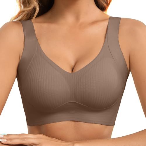 Fittingirls Comfortabele Minimizer Bh voor Grote Borsten Draadloze Volledige Dekking Push-up Optillend Effect Onderarm-gladmakend T-shirtbeha Full Figure Support
