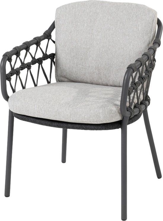 4 Seasons Outdoor 4 Seasons Calpi Lounge Dining Stoel - Antraciet - Touw - 2 Jaar Garantie