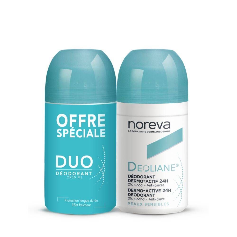 Cosmxpert Noreva Deoliane® Dermo-Active 24h Deodorant Roll-On DUO 2x50 ml