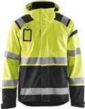 Blåkläder 4987-1987 Shell jack High Vis ongevoerd Geel/Zwart maat S