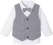 Vertbaudet Babyset voor jongens met hemd, vlinderdas en vest