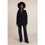 River Woods Blouse Viscose Col en V Détail scintillant Bleu marine