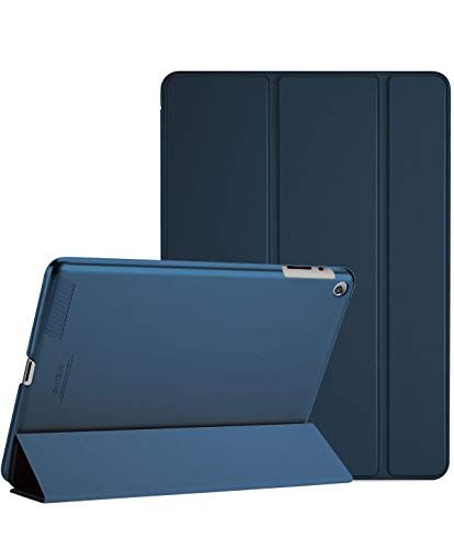 Procase iPad 2-hoesje, iPad 3-hoesje, iPad 4-hoesje - Ultradunne lichtgewicht standaardhoes met doorschijnende matte achterkant Smart Cover voor 9,7 "Apple iPad 2, iPad 3, iPad 4 –Marineblauw