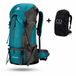 CarryQuest® Sac de voyage 70L - Sac à dos de voyage imperméable avec housse de pluie, ventilation dorsale et bretelles réglables - Vert
