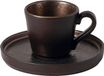 COSTA NOVA Lagoa: Tasse à expresso avec soucoupe, métal, diamètre : 125 mm