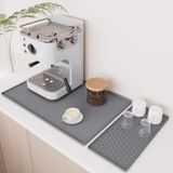 Grande tapis en silicone pour machines à café, avec tapis de séchage amovible