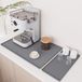 Grande tapis en silicone pour machines à café, avec tapis de séchage amovible