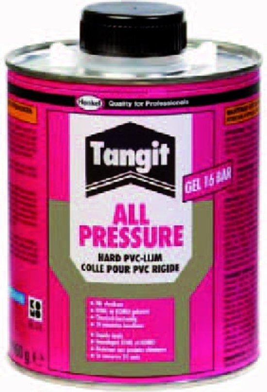 TANGIT All Pressure 250 ml+kwas Voor het lijmen en kitten van PVC
