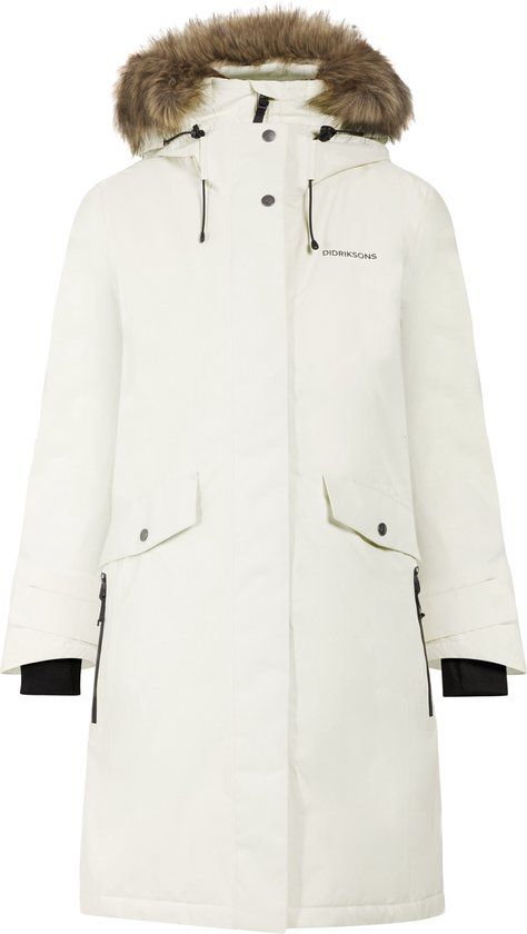 Didriksons ERIKA WNS PARKA 3 Women's Outdoor Jacket - White Foam - Size 38 - 2024 Winter Collection