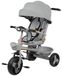 Tricycle for children - Baby tricycle - Swiveling seat - Foldable sun canopy - Cup holder and basket - Foldable - Suitable from 10 months - Grey