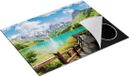 Chefcare Inductie Beschermer Pad naar een Helder Blauw Meer in de Bergen - 77x59 cm - Multicolor