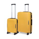 TravelZ Swinger Kofferset 2-delig- Handbagage 55cm + 78cm grote koffer - TSA-slot - Geel