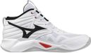 Mizuno Wave Momentum Pro Mid Indoor Schoenen Heren Volleybal Wit/Zwart/Fiery Rood Maat 44.5