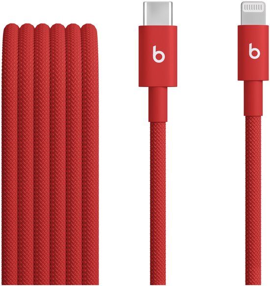 Beats Geweven USB-C naar Lightning kabel - 1,5 meter - Rapid Red