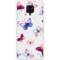 Redmi Bedrukt siliconen hoesje compatibel met Redmi Note 9 Pro Papillons colorés