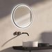 Talos Badkamerspiegel met verlichting, 60 cm, led neutraal wit, zwart ABS-frame, spatwaterdicht IP24