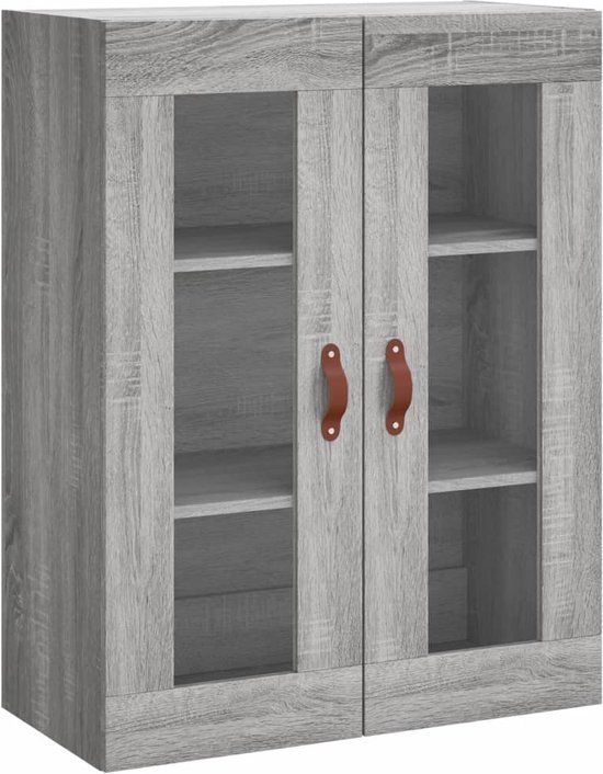 vidaXL Wandkast 69,5x34x90 cm grijs sonoma eikenkleurig