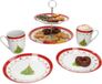 MamboCat set de 5 pièces de présentoir à gâteaux kerstdroom pour 2 personnes en porcelaine