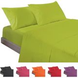 ECOMMERC3 3-delige beddengoedset voor bedden van 90 cm, gemaakt in Spanje, beddengoed met hoeslaken, dekbedovertrek en 1 kussensloop, pistachekleur, extra zacht en licht
