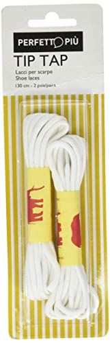 Perfetto schoenveters - 130 cm - rond - wit - meerkleurig - één maat