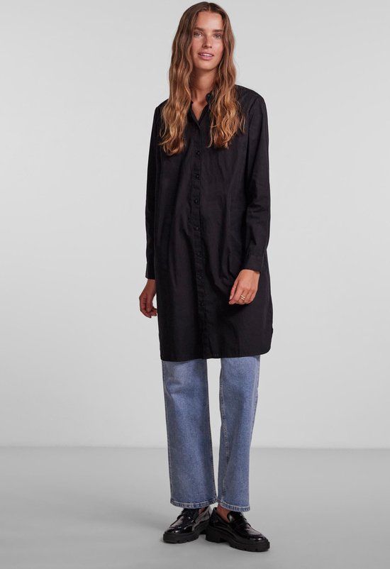 PIECES Pcjayla Ls Shirt Dress Noos Bc - Black - XS