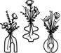 Unyqoos® Moderne décoration murale florale en métal