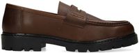 Manfield Heren Bruine Leren Loafers Maat 43