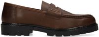 Manfield Heren Bruine Leren Loafers Maat 43