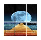 Homemania Brugfoto, 3-delig, natuur en landschappen per woonkamer, kinderkamer, meerkleurig, 69 x 3 x 50 cm, HM203PKNV-53, polyester, hout