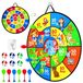 Dartbordset Enfants Dubbelzijdig Dartbord 66 cm Met Klittenband Ballen Opvouwbaar