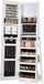 SONGMICS Armoire à bijoux avec éclairage LED et miroir, Blanc nuage
