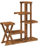 vidaXL Plantenstandaard naturel 95 x 25 x 101,5 cm massief acaciahout