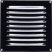 Nedco Vierkant schoepenrooster - Aluminium - Zwart - 200 x 200 mm