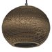 LEDVANCE Decor Cardboard Ball Pendant Light - Brown - 260mm - E27 - Recycled Material