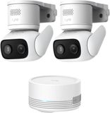 eufy Caméra intérieure C31, Caméra de sécurité, 360° | Set de 2+1, caméra pour animaux domestiques/bébés, suivi IA humain/animal, vision nocturne couleur, HomeKit