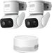 eufy Caméra intérieure C31, Caméra de sécurité, 360° | Set de 2+1, caméra pour animaux domestiques/bébés, suivi IA humain/animal, vision nocturne couleur, HomeKit