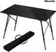 Mylucinda® Table de camping moderne – Table pliable en aluminium – Sac de transport inclus – Pour 4-6 personnes – 120x68 cm – Hauteur réglable