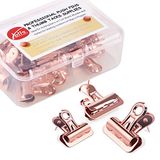 Yalis Push Pins Clips 15 Count, Pinning Geen Gaten Voor Papier, Creatieve Paperclips met Tack voor Kurk Board en Fotomuur (Rose Gold)