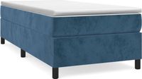 vidaXL Boxspring bedframe 90x200 cm fluweel donkerblauw