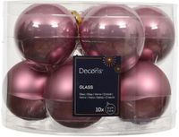 Decoris Kaemingk B.V. Kerstballen glas d6 cm vintage roze 10 st