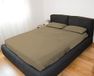 Beddengoedset GEMITEX Beddengoedset voor tweepersoonsbed, taupe, strijkvrij, satijnen look, 100% polyester microvezel, 2 lakens, 2 kussenslopen, gemaakt in Italië