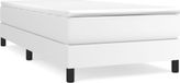 Boxspring Boxspring avec matelas similicuir blanc 90x190 cm