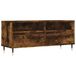 Meuble TV bois traité couleur chêne fumé 100x34,5x44,5 cm