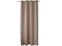ED ENJOY HOME Verduisteringsgordijn met zilveren oogjes, natuurlijk beige, grote hoogte, 140 x 280 cm, 100% polyester, Oeko-Tex-gecertificeerde stof, zoethoutcollectie